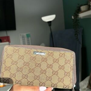 Gucci monogram canvas wallet